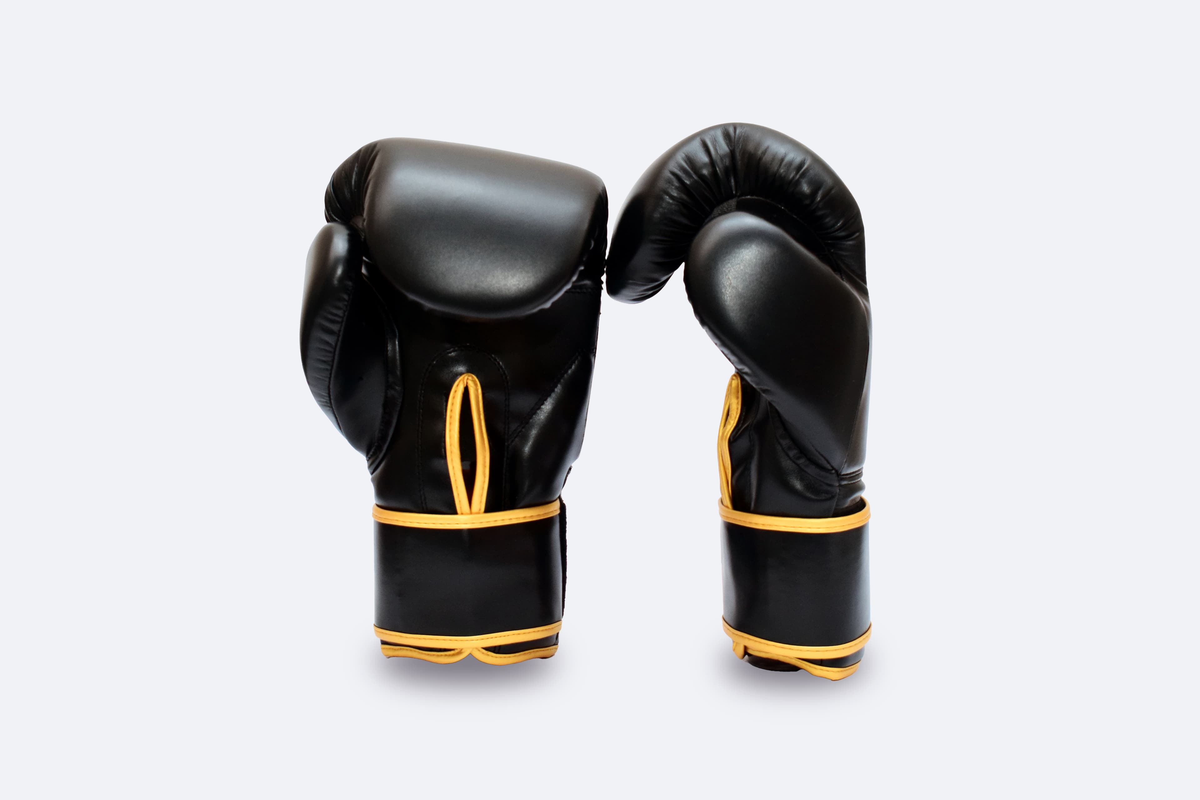 Black Boxing Gloves - Back View