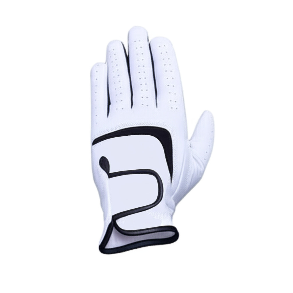 White Golf Glove - Front View